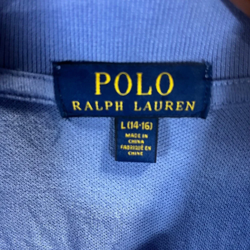 Polo Ralph Lauren Boys Blue Big Pony Short Sleeve Polo Shirt Size L 14-16 Orange